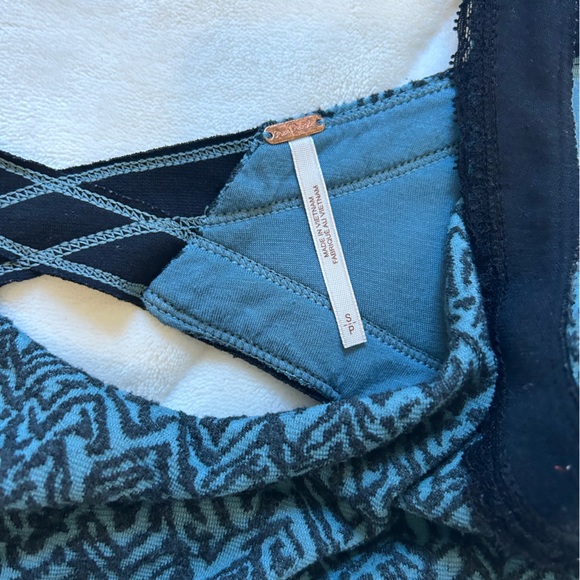 Free People Teal Criss-Cross Back Dress - Picture 3 of 5